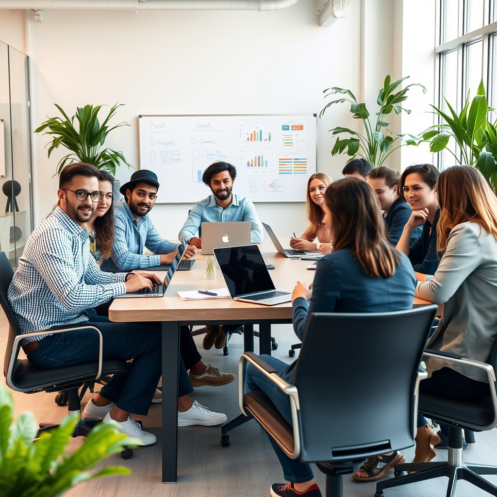 فريق عمل في اجتماع